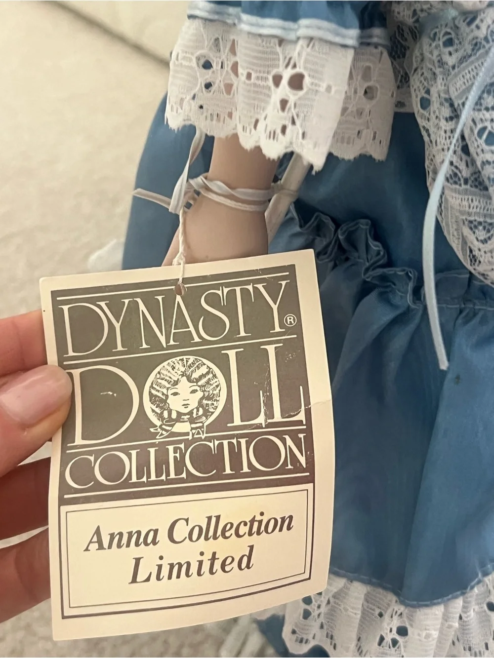 Vintage Collectible Porcelain Doll Madeline Dynasty Doll Collection Tag Attached